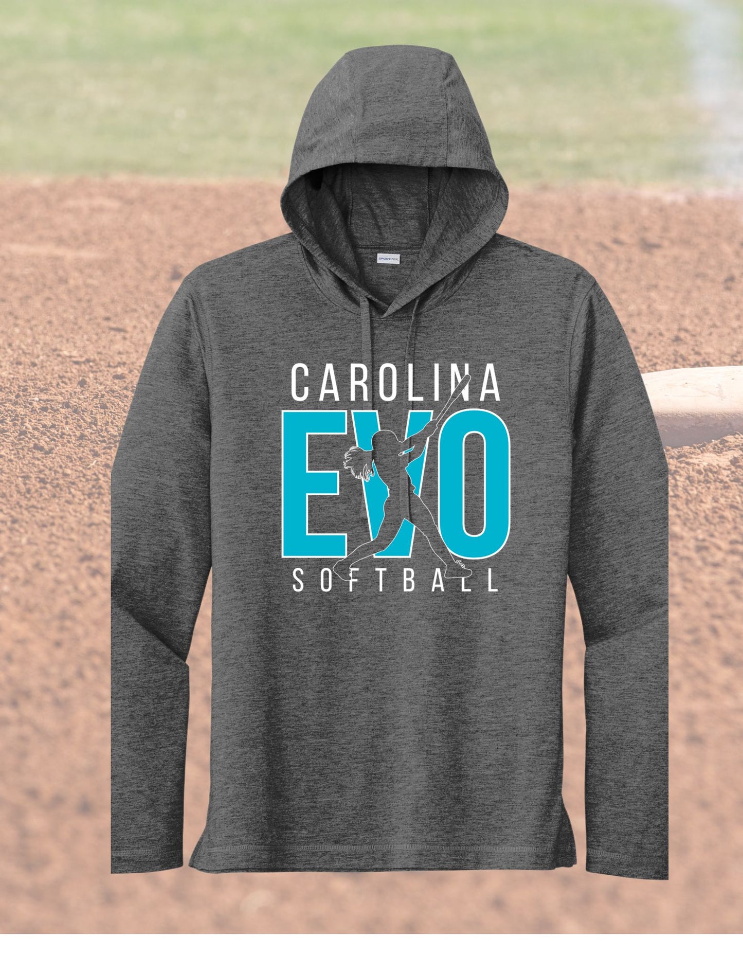 SOFTBALL Tri-Blend Wicking Long Sleeve Hoodie