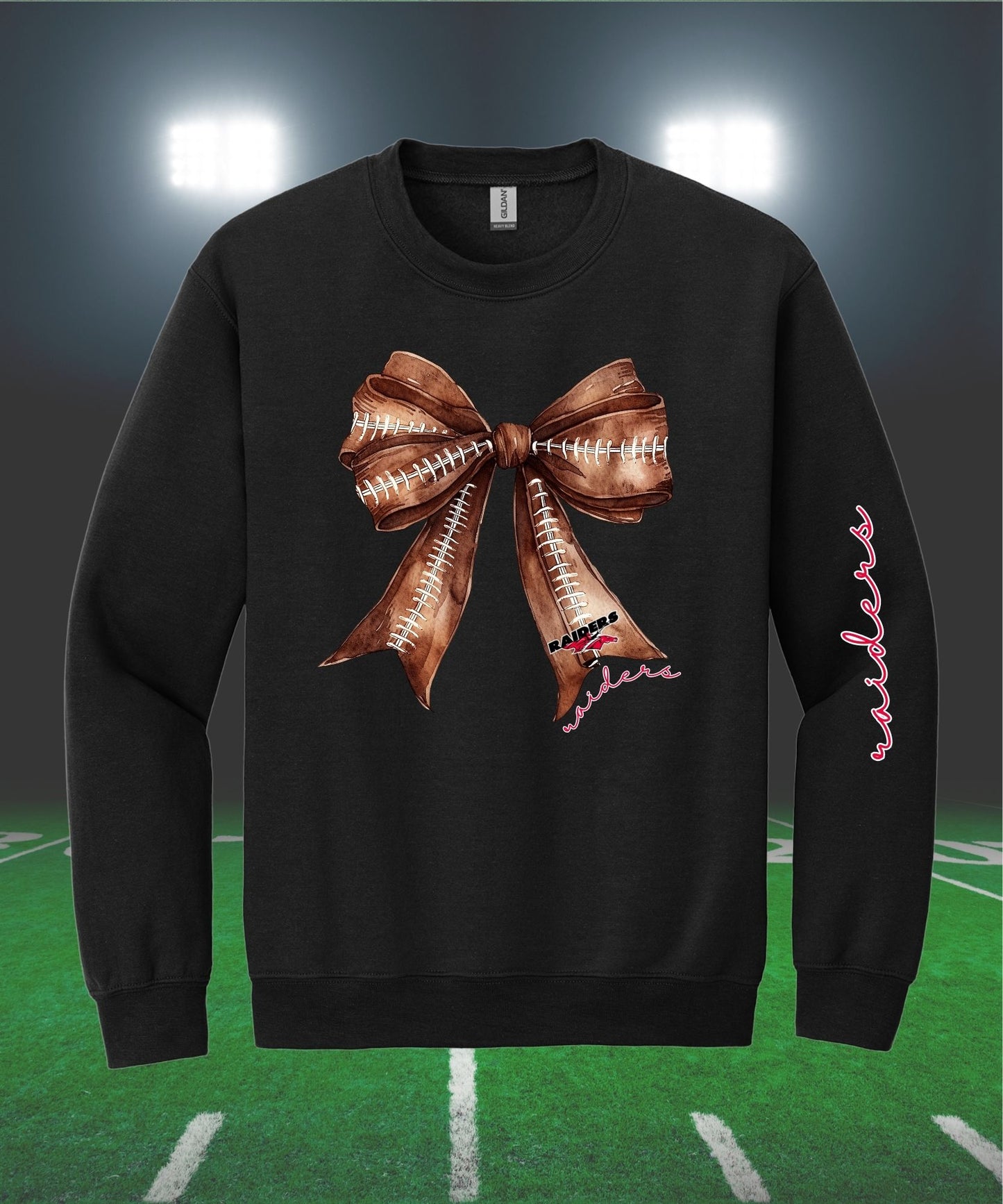 Raiders Football Bow Sweatshirt