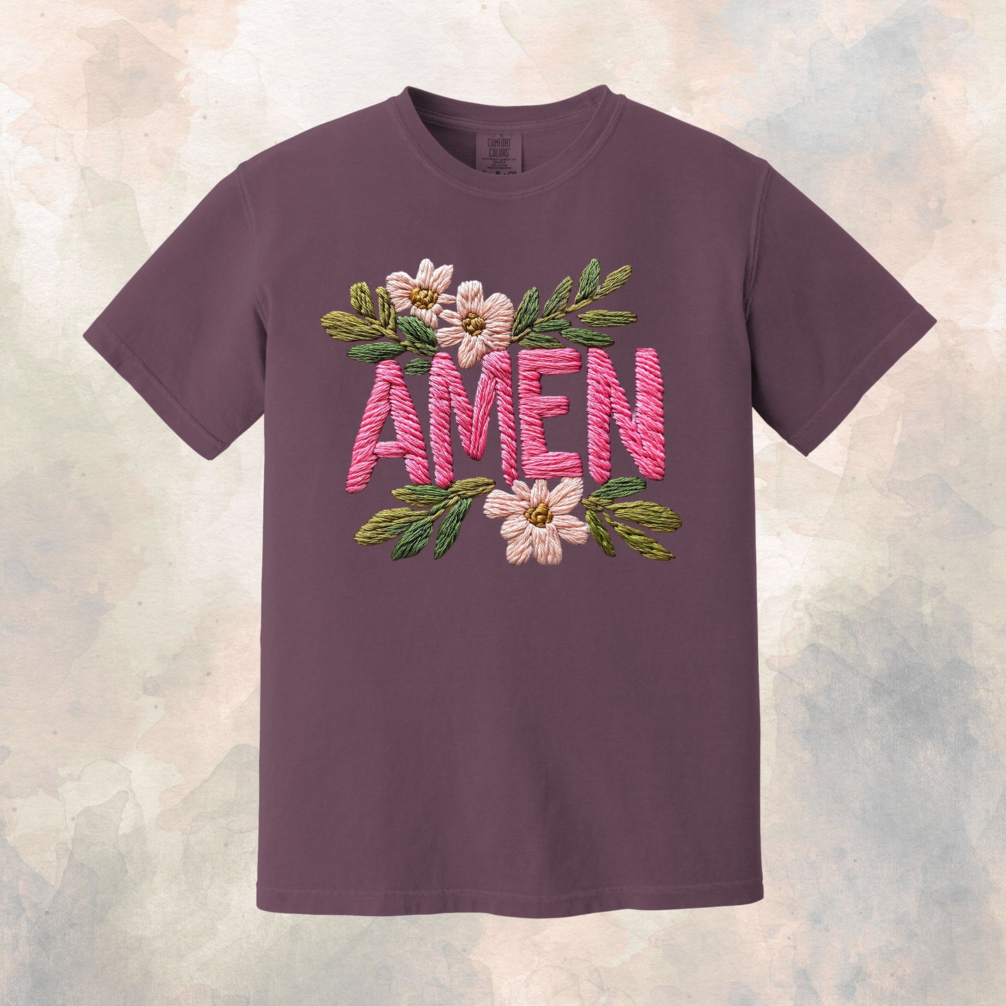 Faux Embroidery Amen