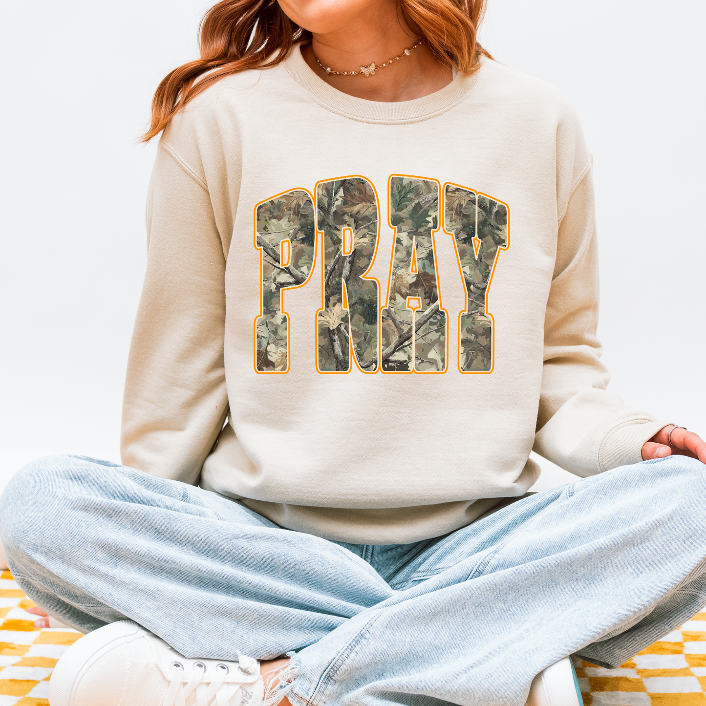 Camo Pray Crewneck