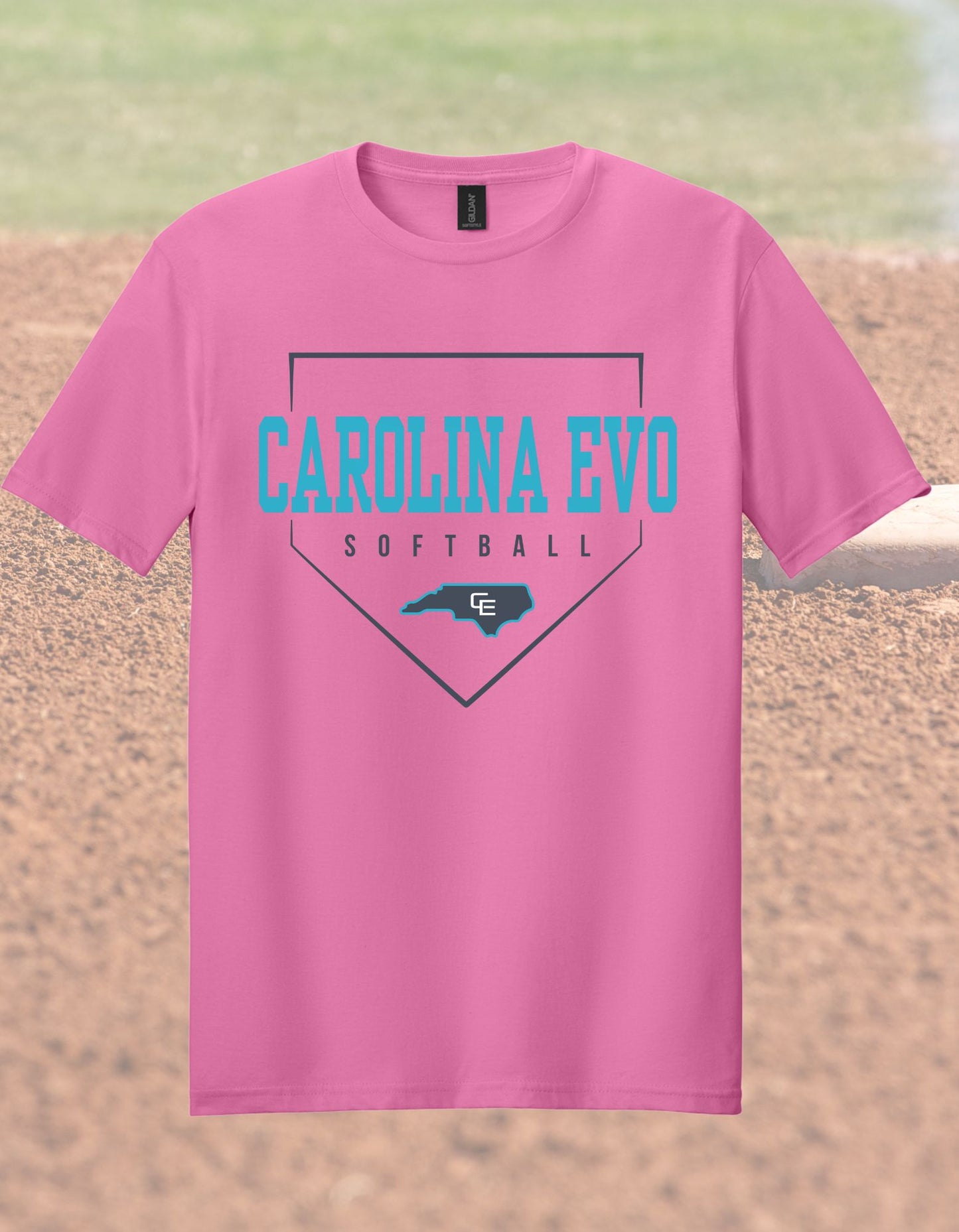 Softball Plate tee Pink