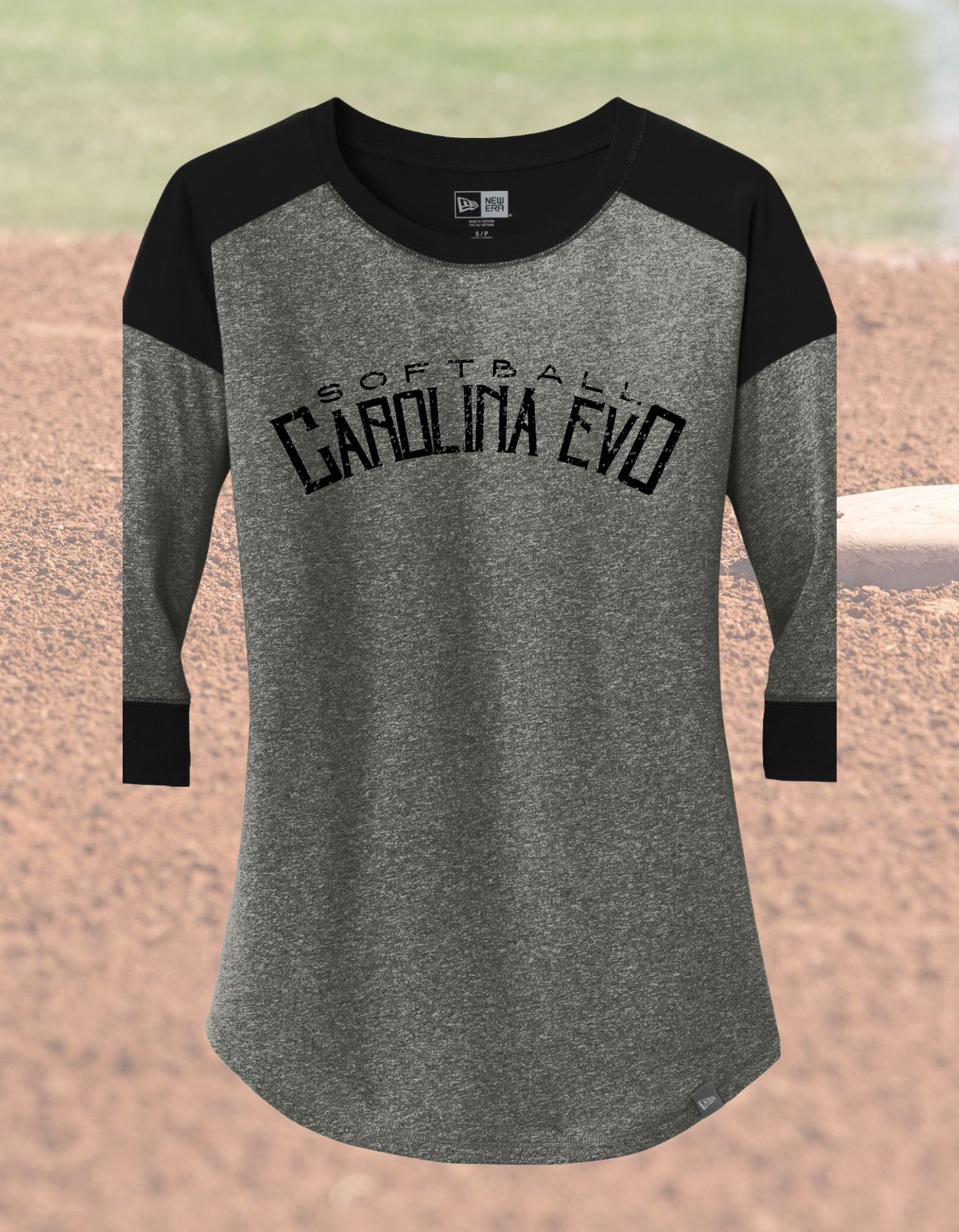 Softball Ladies 3/4-Sleeve Baseball Tee