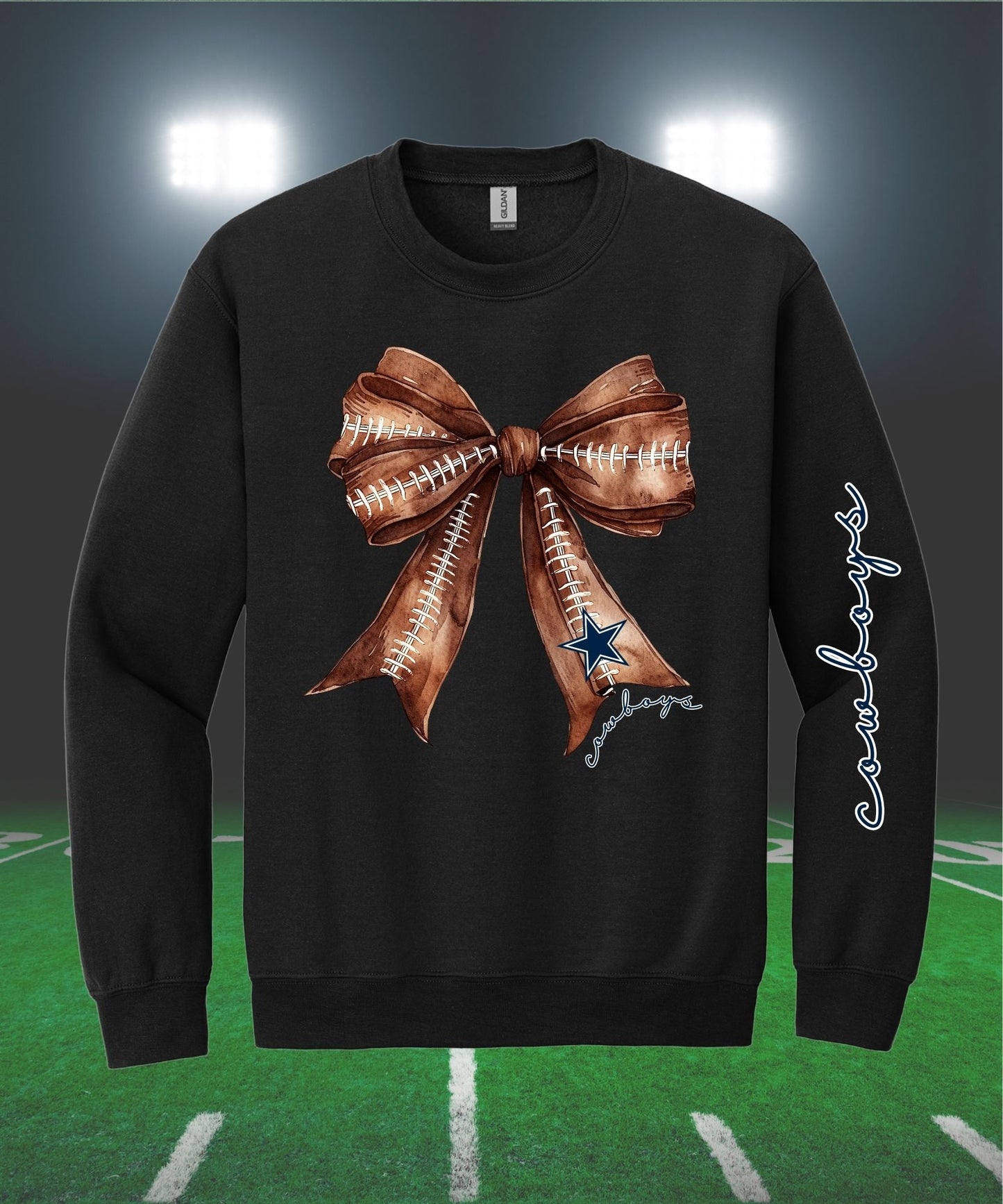 Cowboys Football Bow Sweatshirt