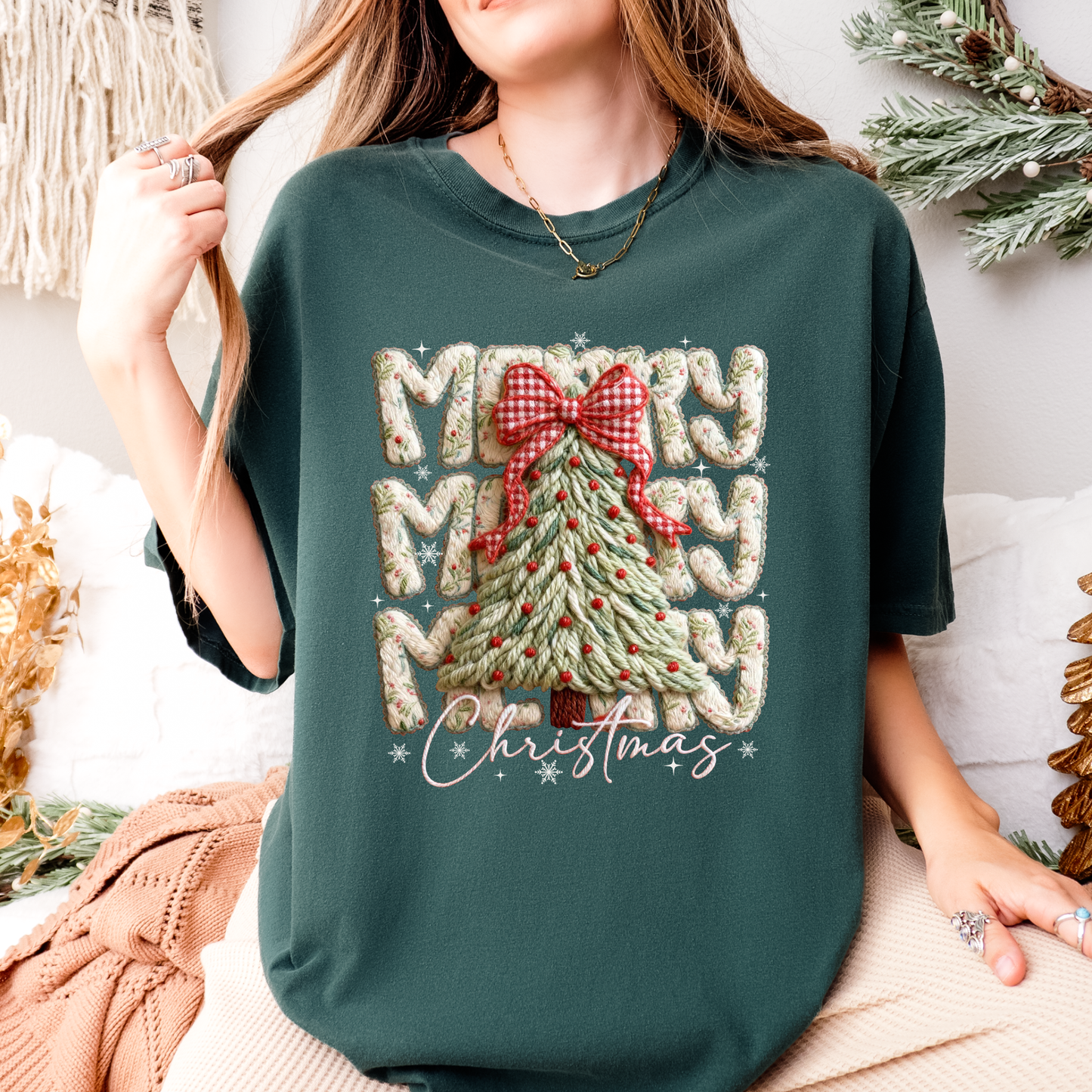 Merry Christmas Yarn T-Shirt