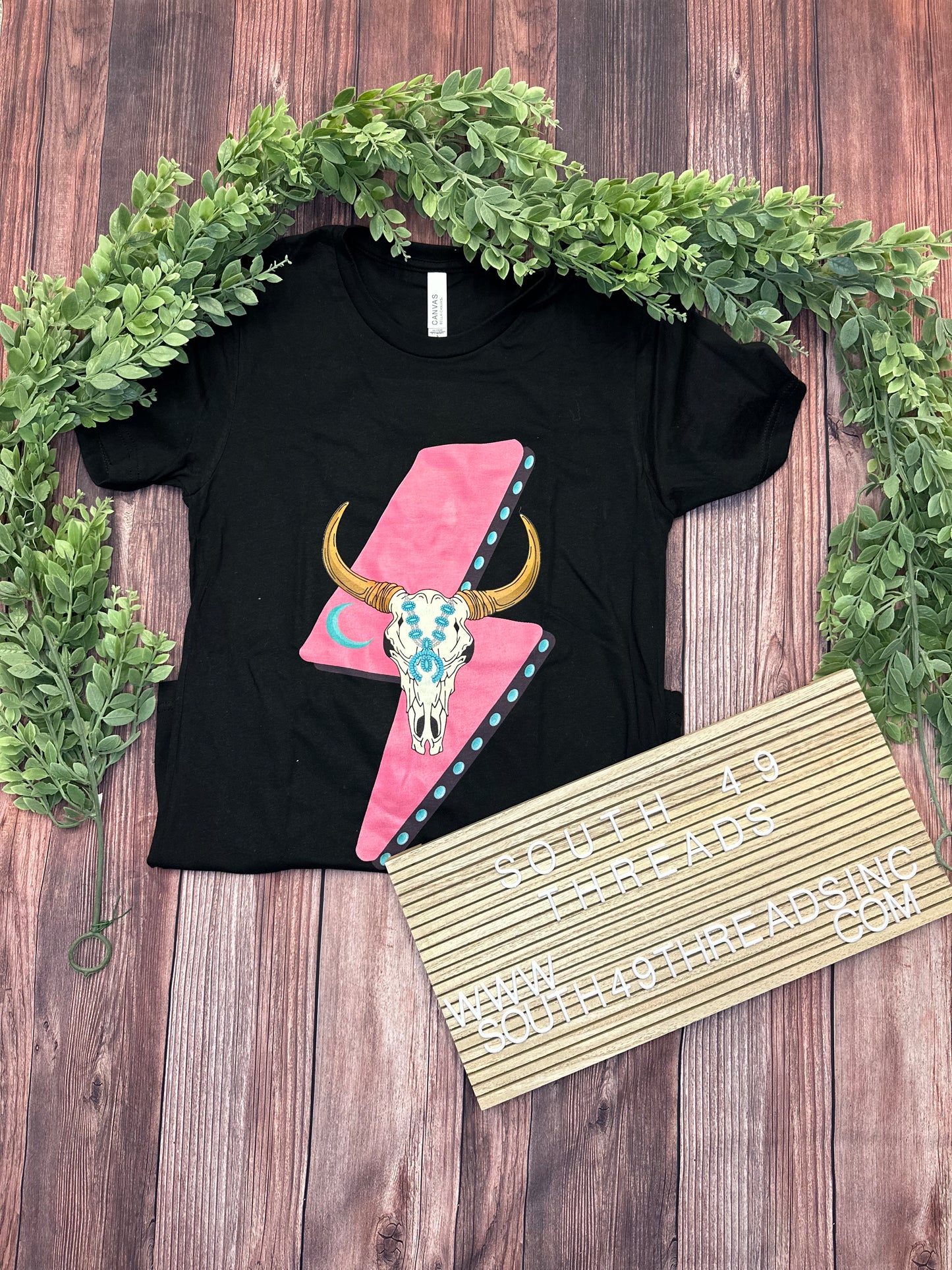Lighting Bull Skull Tee