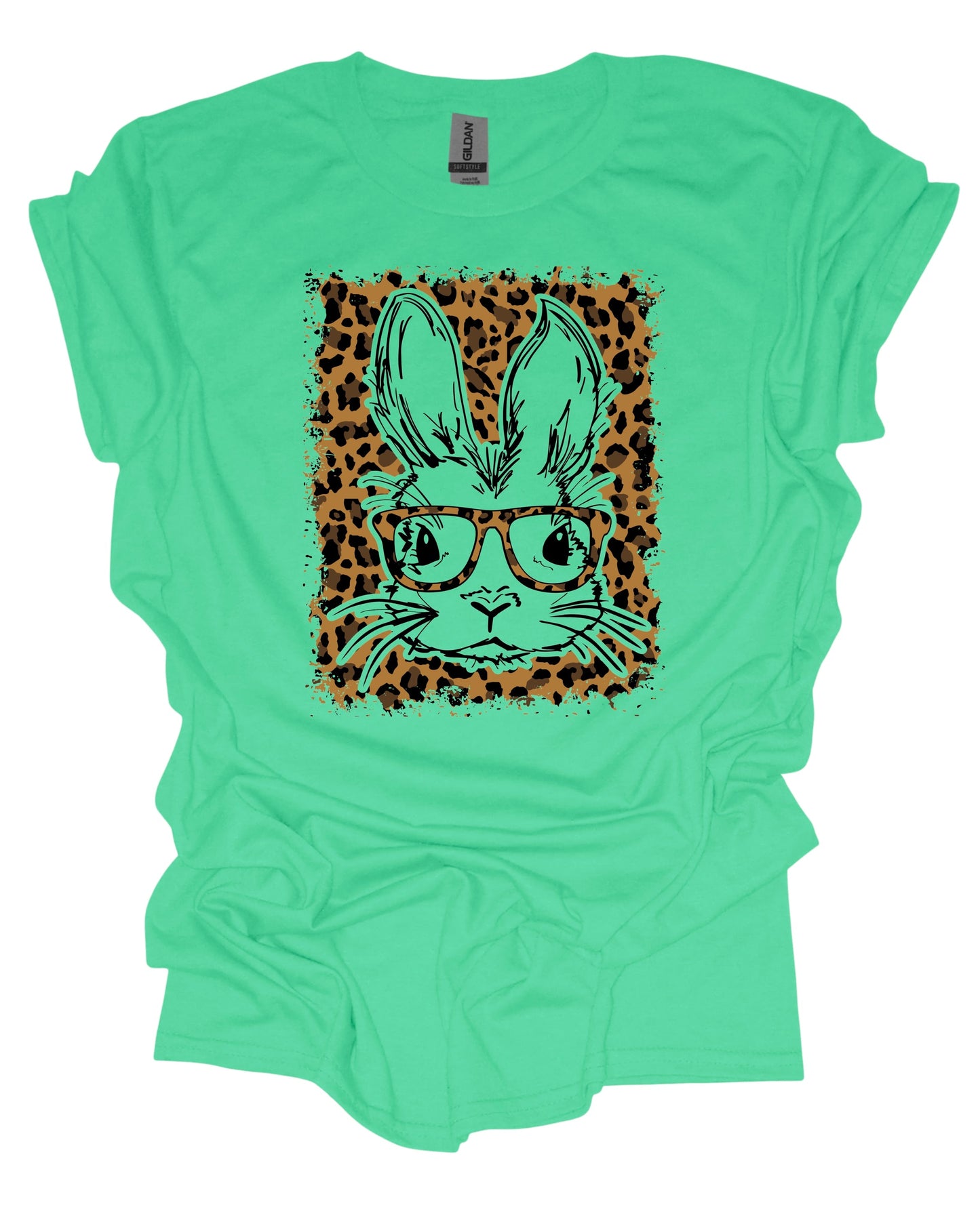 Cheetah easter bunny glasses - T-Shirt