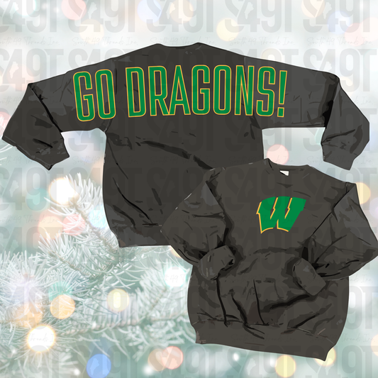 Full Back and Sleeve - School Team Crewneck