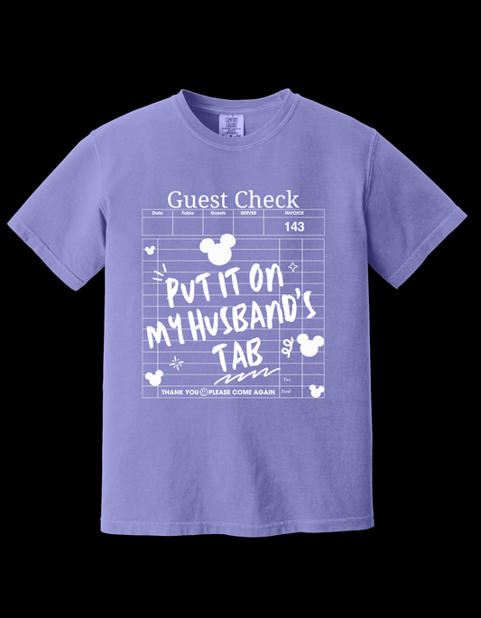 Put it on my Husbands tab