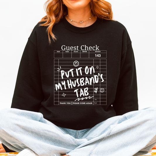 Put it on my Husbands Tab Crewneck