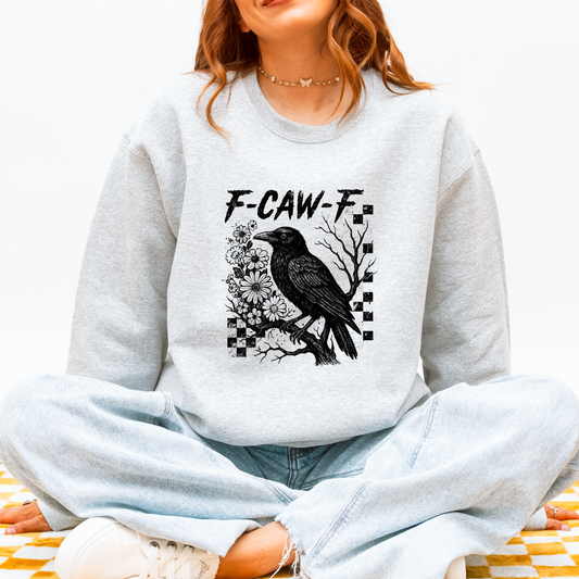 F-Caw-F Black Crewneck