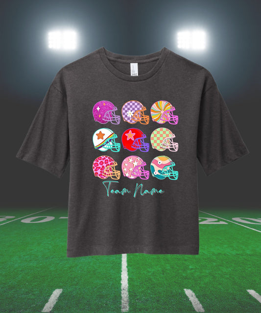 Retro Football Helmet Boxy Tee