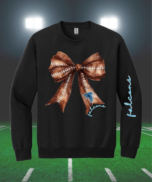 Falcons Football Bow Sweatshirt