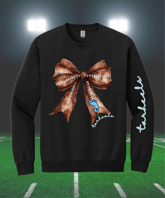 Tarheels Football Bow Sweatshirt