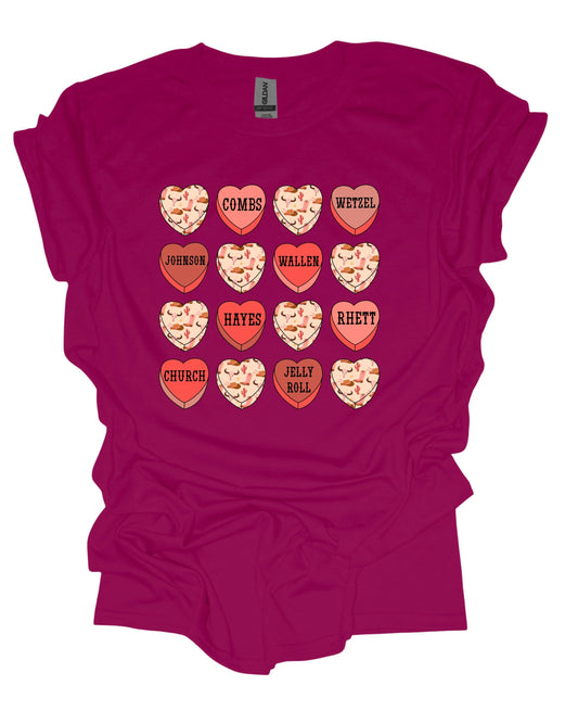 Country Music Hearts - T-Shirt